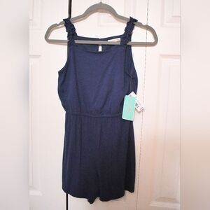 3/$15 Copper Key Girl's Navy Blue Romper Size L